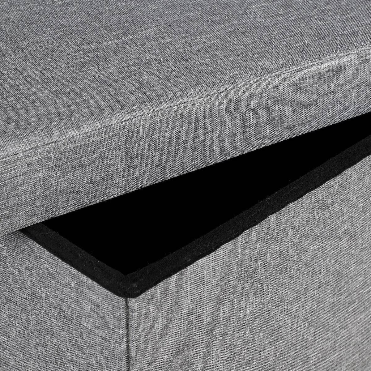 HI Sitzbank mit Aufbewahrungsfunktion grau B/H/L: ca. 38x38x76 cm