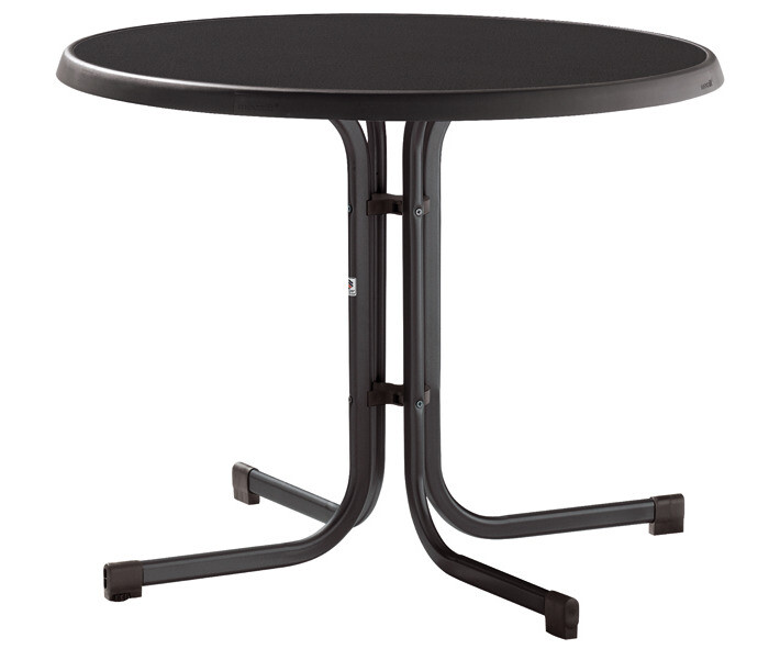Sieger Boulevardtisch anthrazit Stahl H/D: ca. 72x86 cm