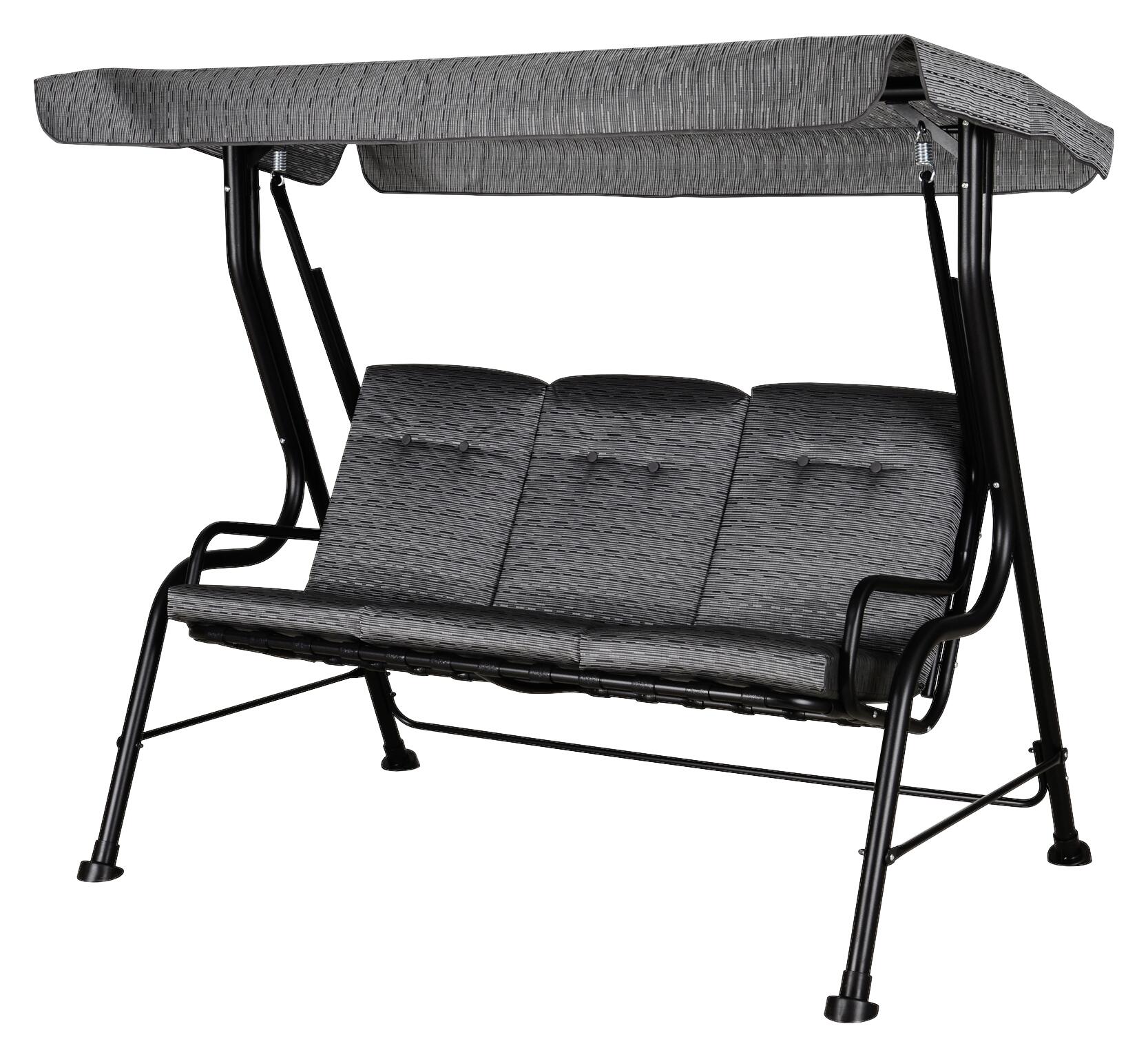 Outsunny Hollywoodschaukel schwarz Stahl B/H/T: ca. 200x170x120 cm