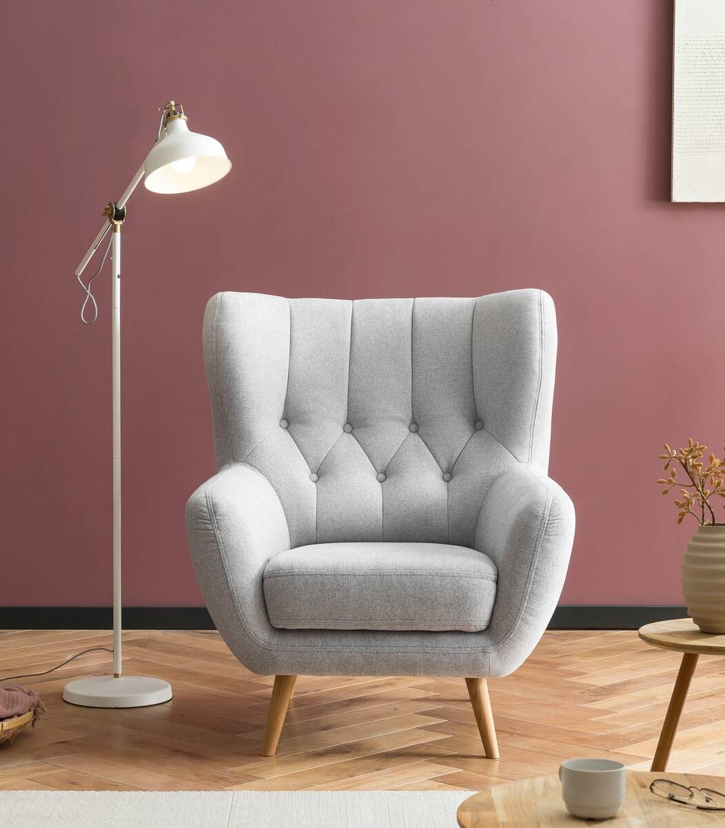 Sessel hellgrau B/H/T: ca. 87x101x95 cm