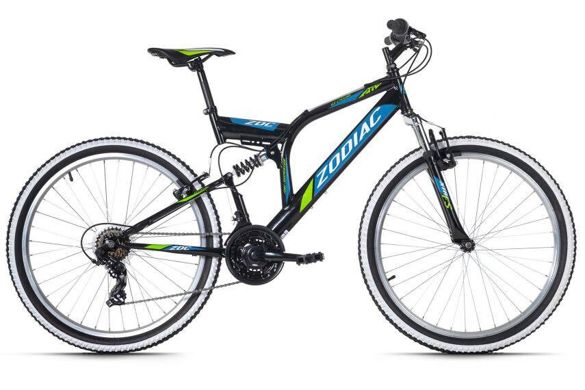 KS-Cycling Mountainbike Zodiac Fully Zodiac 26 Zoll Rahmenhöhe 48 cm 21 Gänge schwarz schwarz ca. 26 Zoll