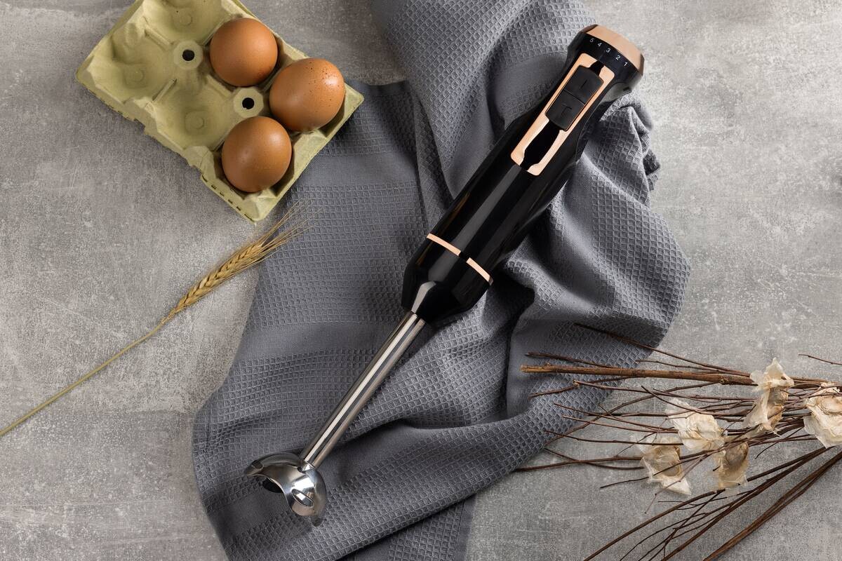 BERGNER Stabmixer schwarz Edelstahl B/H/L: ca. 8x22,5x13 cm