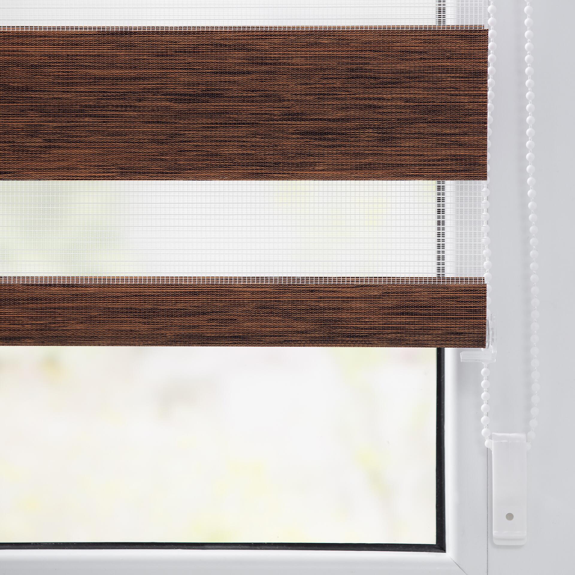 LICHTBLICK Doppelrollo Duo meliert dunkelbraun B/L: ca. 90x150 cm
