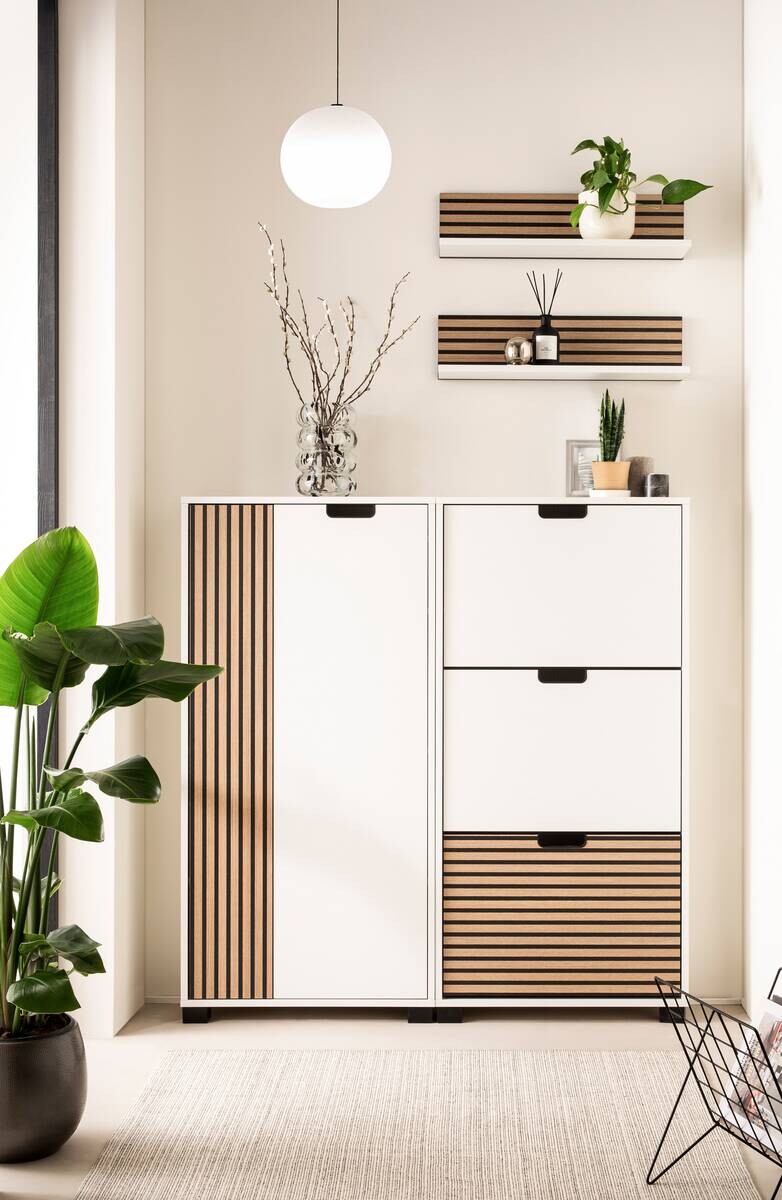 Regal Ryker 2er-Set weiß matt B/H/T: ca. 60x15,7x17,3 cm