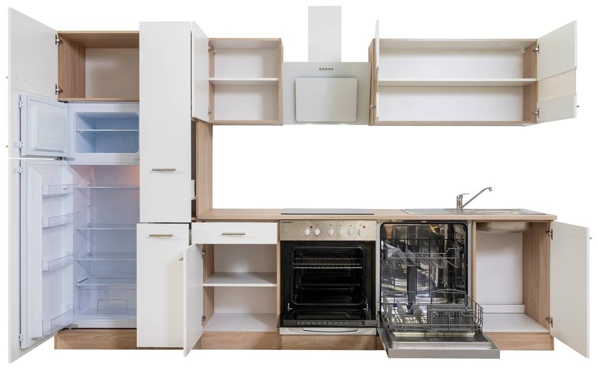 Respekta Küchenblock Economy weiß B/H/T: ca. 310x200x60 cm