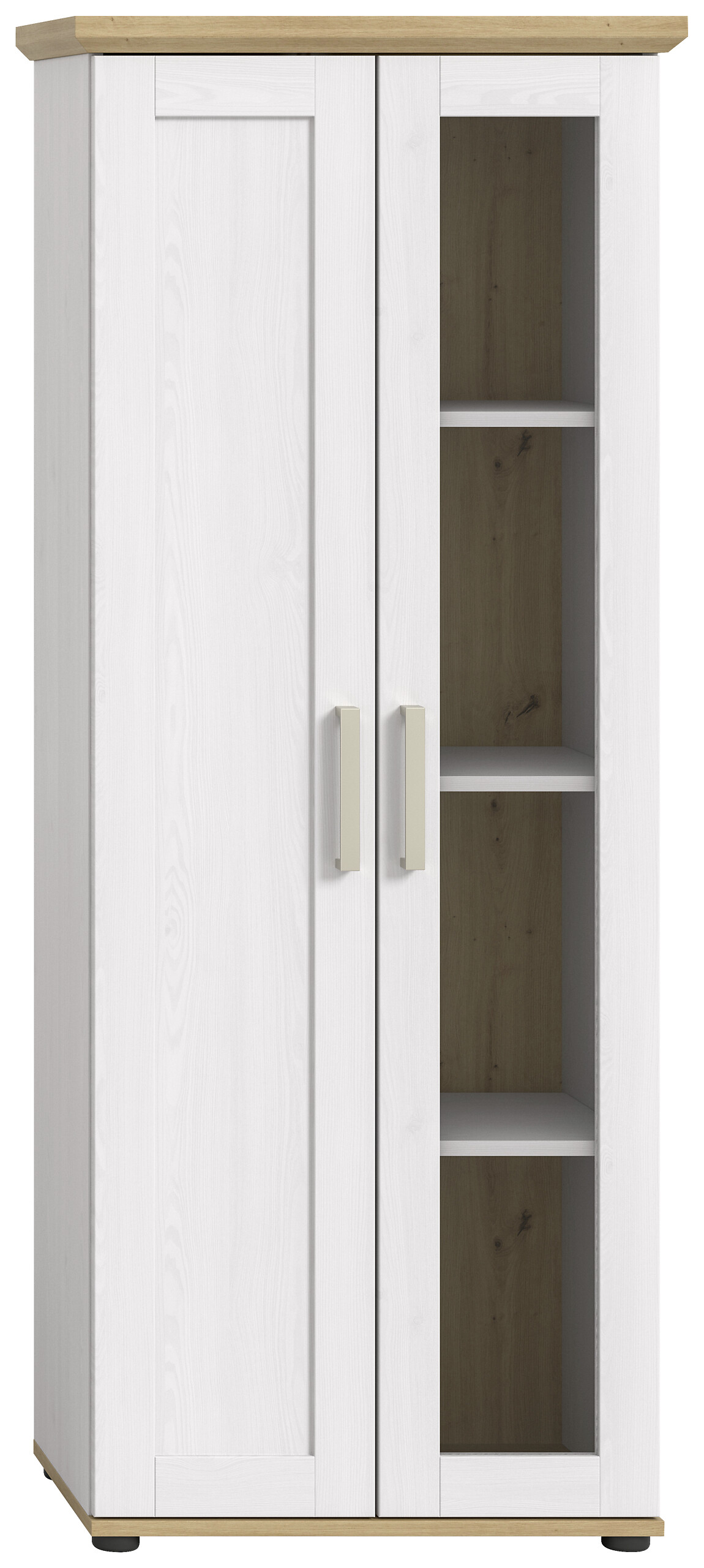 Vitrinenschrank VERONA Lärche Nachbildung Eiche Nachbildung B/H/T: ca. 64x161x37 cm