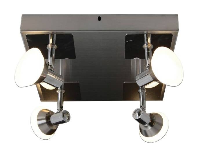 Näve Leuchten LED-Deckenleuchte NV1226942 Chrom Metall Glas B/H/T: ca. 28x13x28 cm 4 Brennstellen