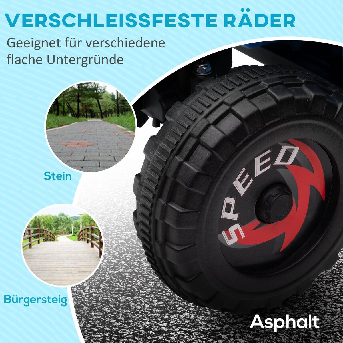 HOMCOM Kinder Elektrofahrzeug grau B/H/L: ca. 41,5x48,5x106 cm