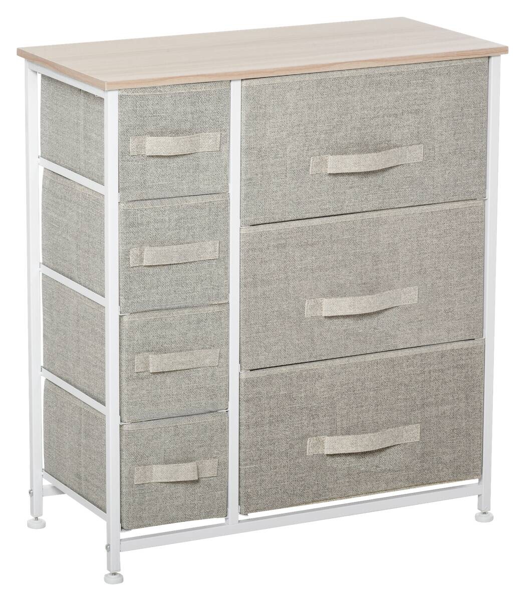 HOMCOM Aufbewahrungsregal hellgrau Polypropylen B/H/L: ca. 30x63,5x71 cm