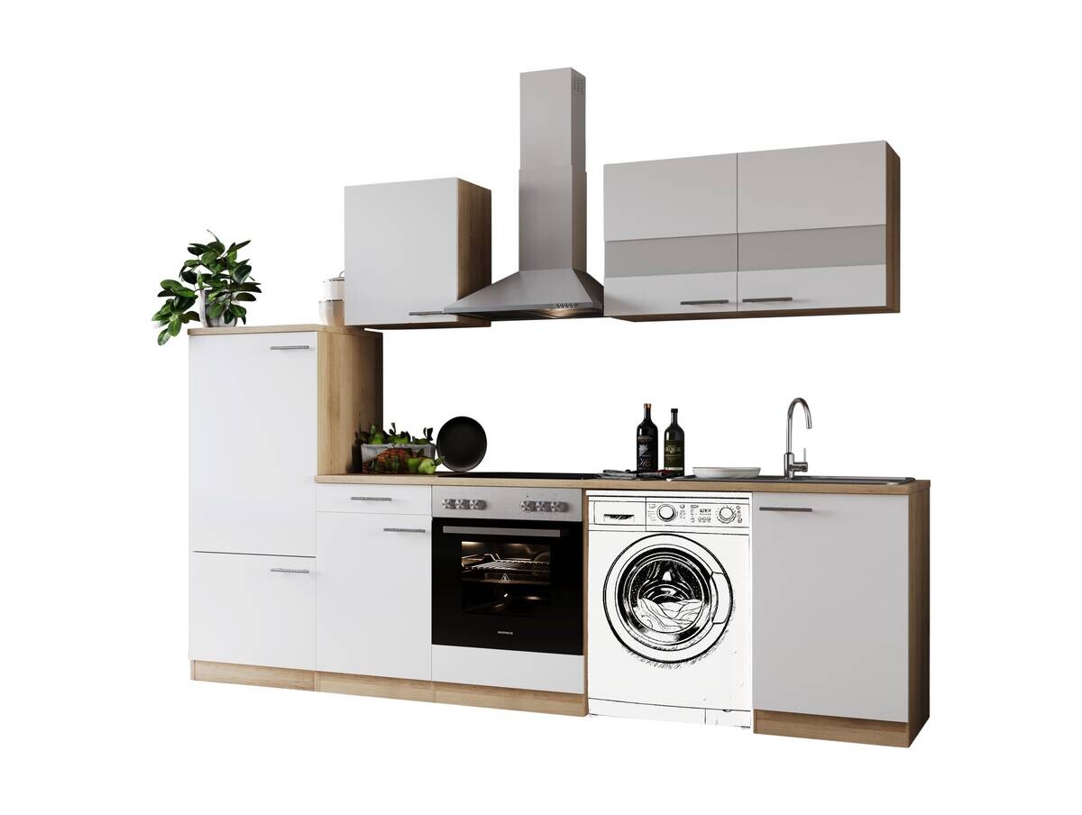 Respekta Küchenblock Merle weiß B/H/T: ca. 280x200x60 cm