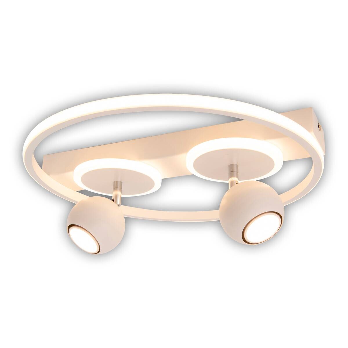 Näve Leuchten Deckenleuchte 1382823 weiß Metall Kunststoff B/H/T: ca. 40x15,5x40 cm GU10 2 Brennstellen