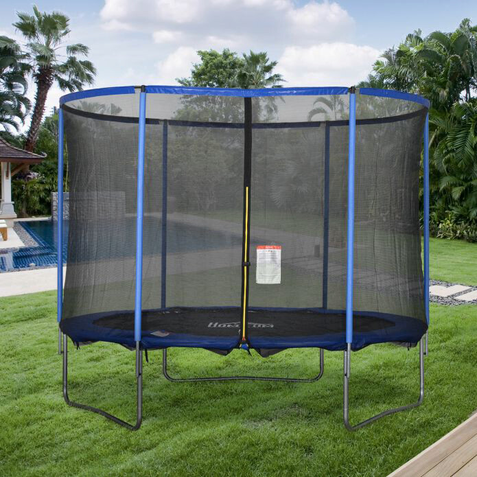 HOMCOM Trampolin blau