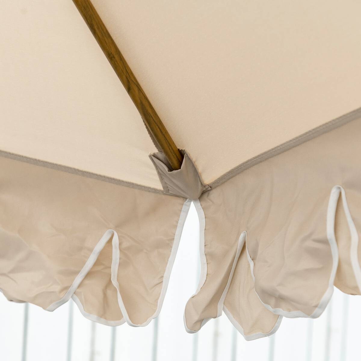 Outsunny Sonnenschirm mit 8 Rippen khaki Polyester B/H/L: ca. 265x235,5x265 cm