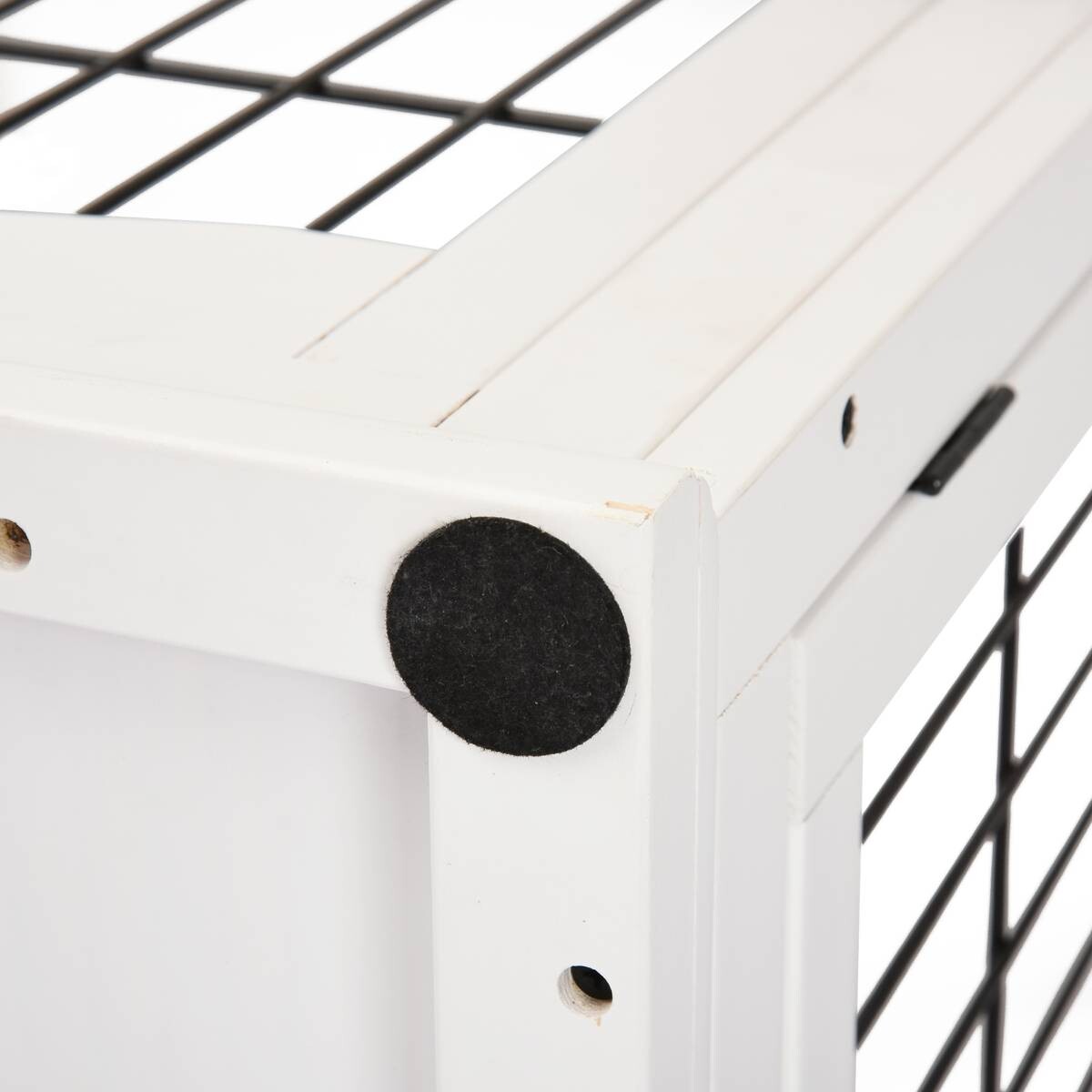 PawHut Hundekäfig weiß Eisen B/H/L: ca. 81x66x58,5 cm