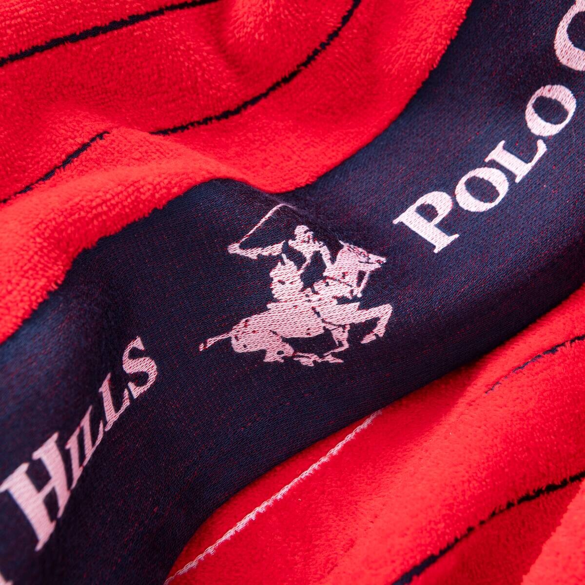 POLO CLUB Strandtuch POLO CLUB rot Baumwolle B/L: ca. 90x160 cm