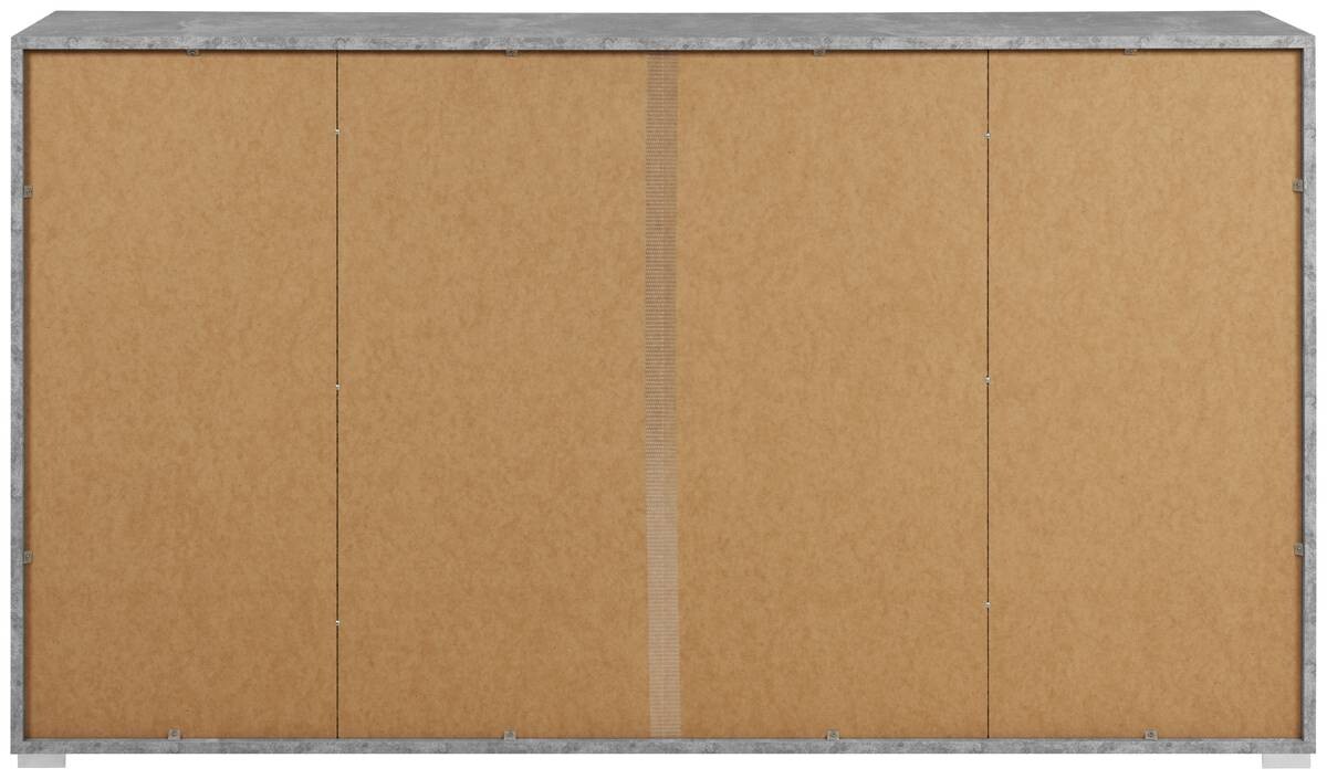 Sideboard Volos Beton Optik weiß B/H/T: ca. 160x90x38 cm