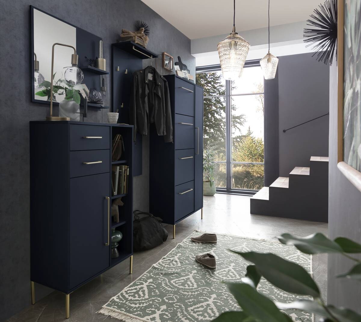 Wandpaneel Kent dunkelblau B/H/T: ca. 50x120,6x19,9 cm