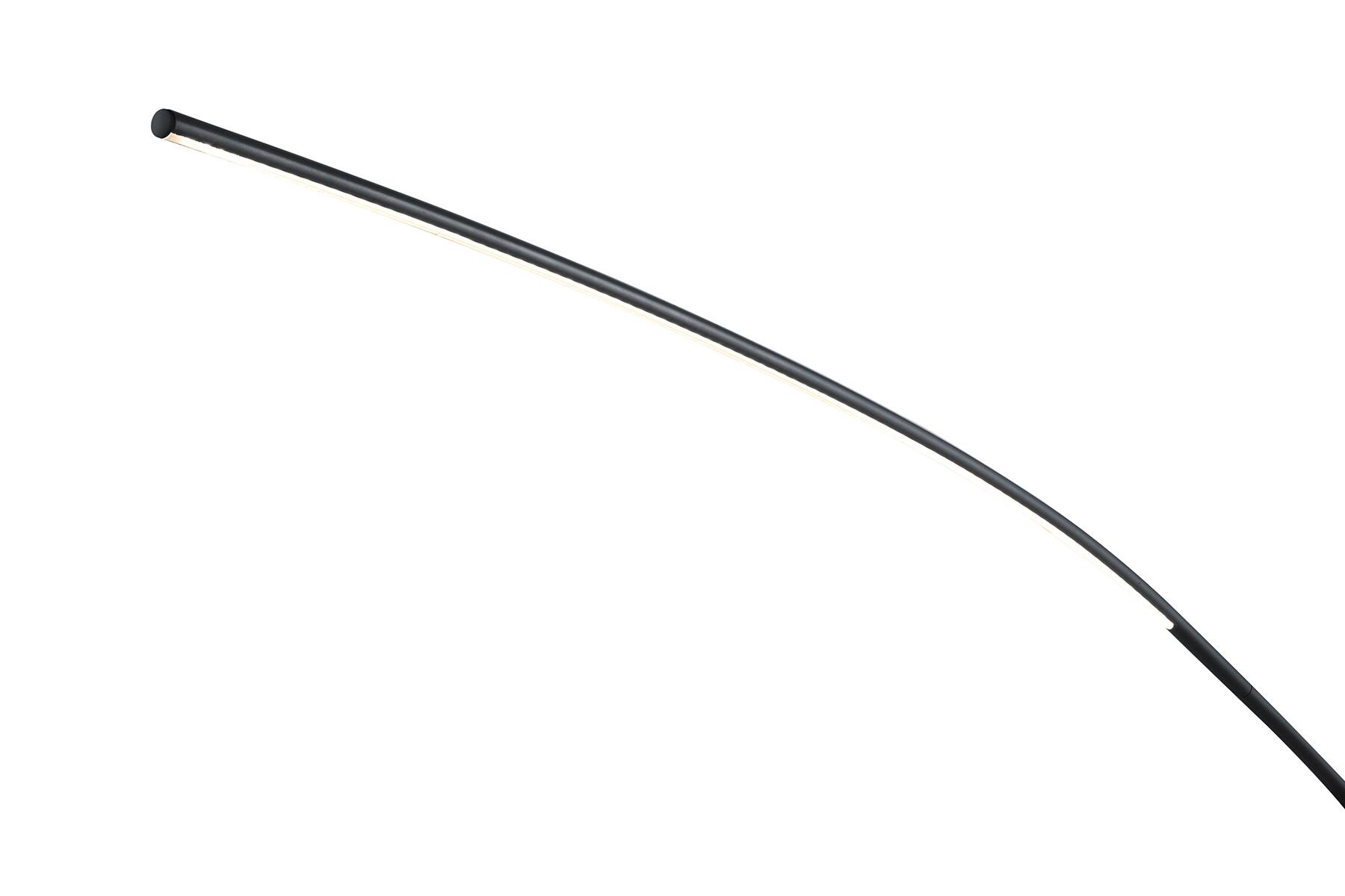 TRIO Bogenleuchte Shanghai schwarz Metall B/H: ca. 65x210 cm