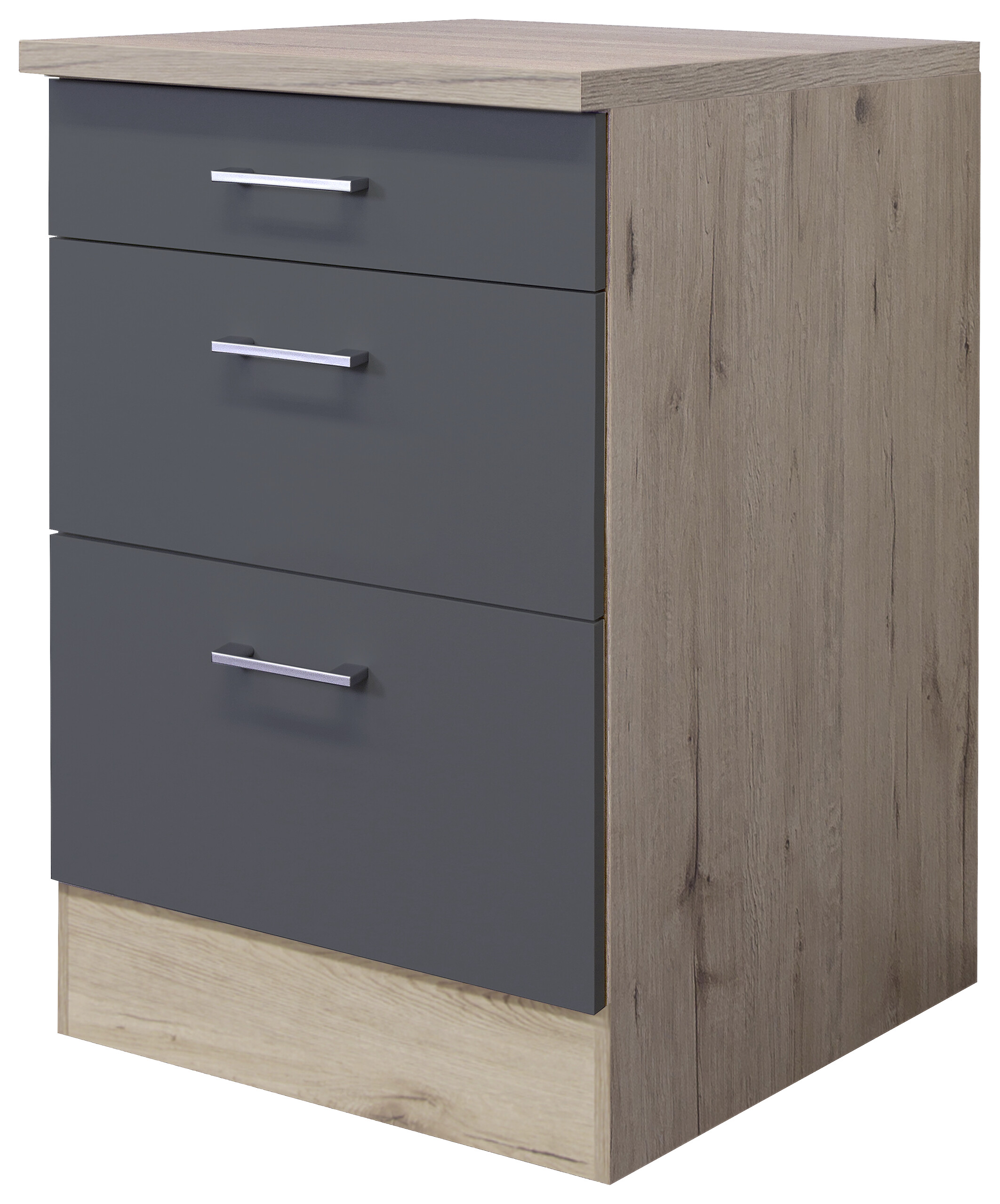 Auszugsschrank Morena grau matt B/H/T: ca. 60x85x60 cm