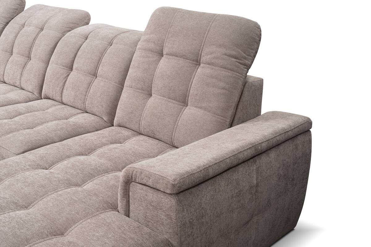 Wohnlandschaft Nadja stone Microfaser B/H/T: ca. 330x105x174 cm