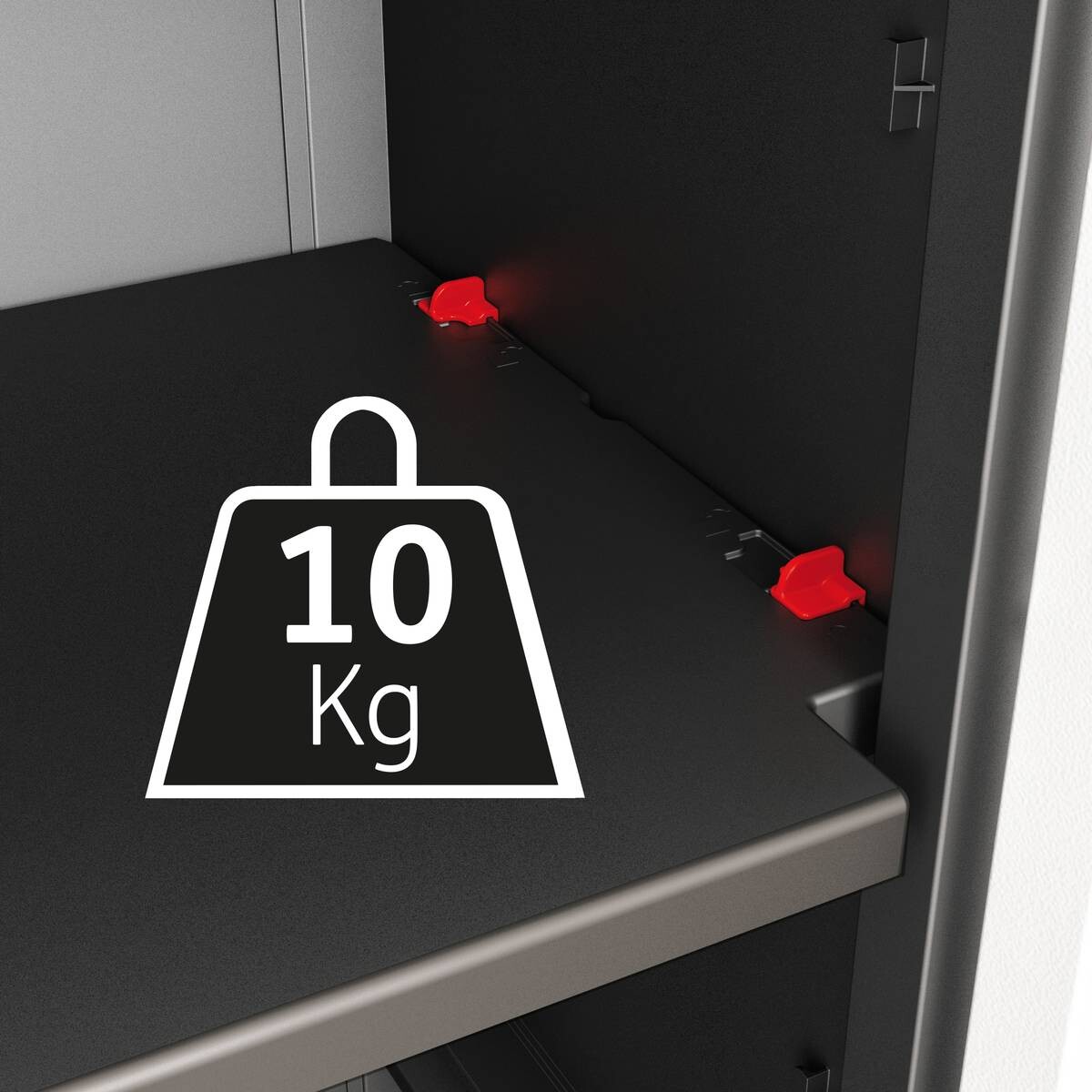 Keter Kunststoffschrank Detroit schwarz Kunststoff B/H/T: ca. 65x97x45 cm