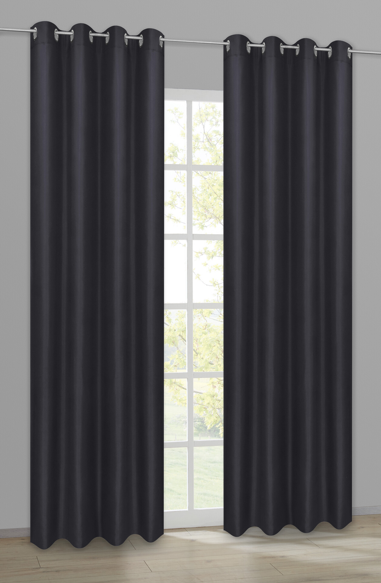 ACUS design collection Ösenvorhang Barnaby schwarz B/L: ca. 140x235 cm