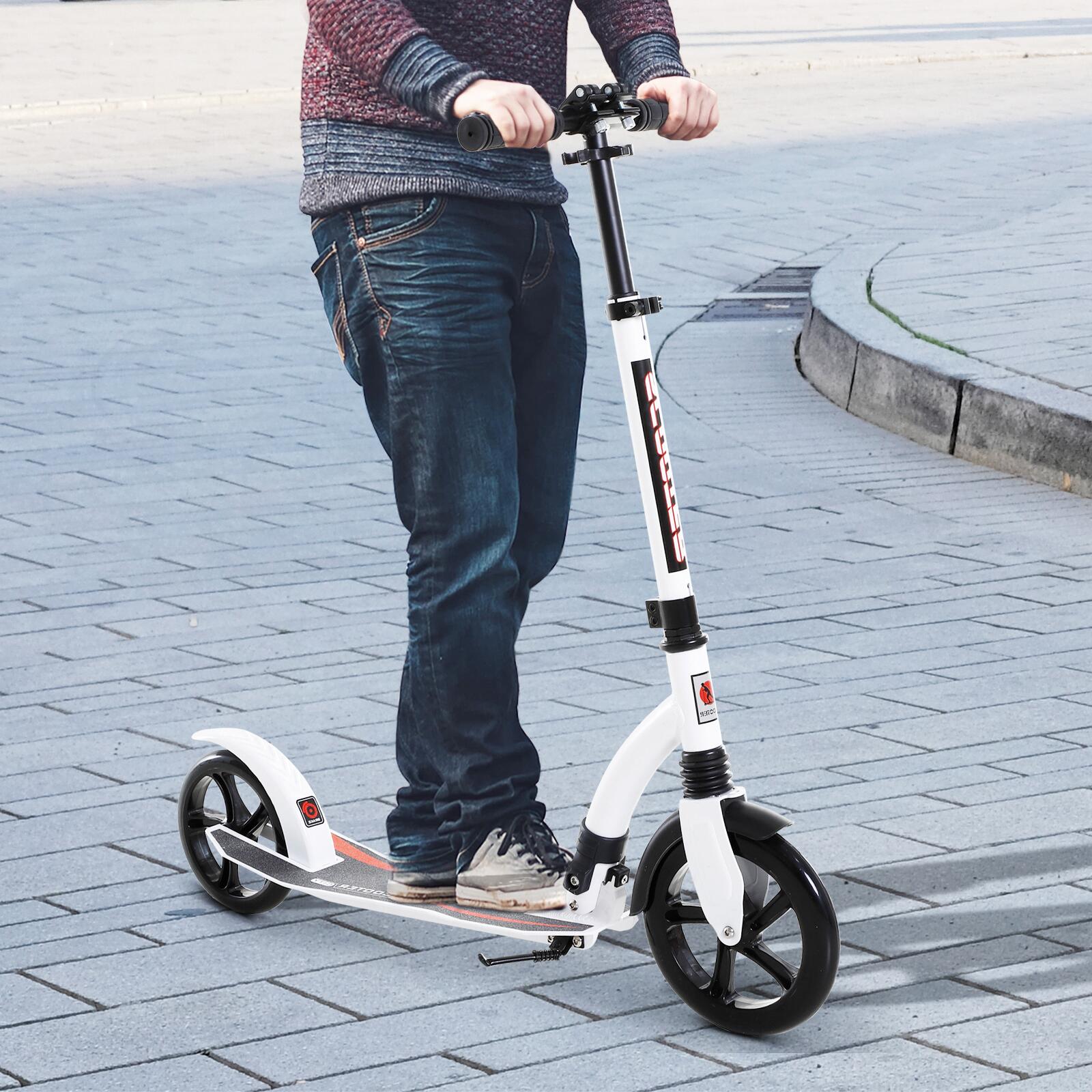 HOMCOM Tretroller weiß B/H/L: ca. 37,5x101,5x92,5 cm