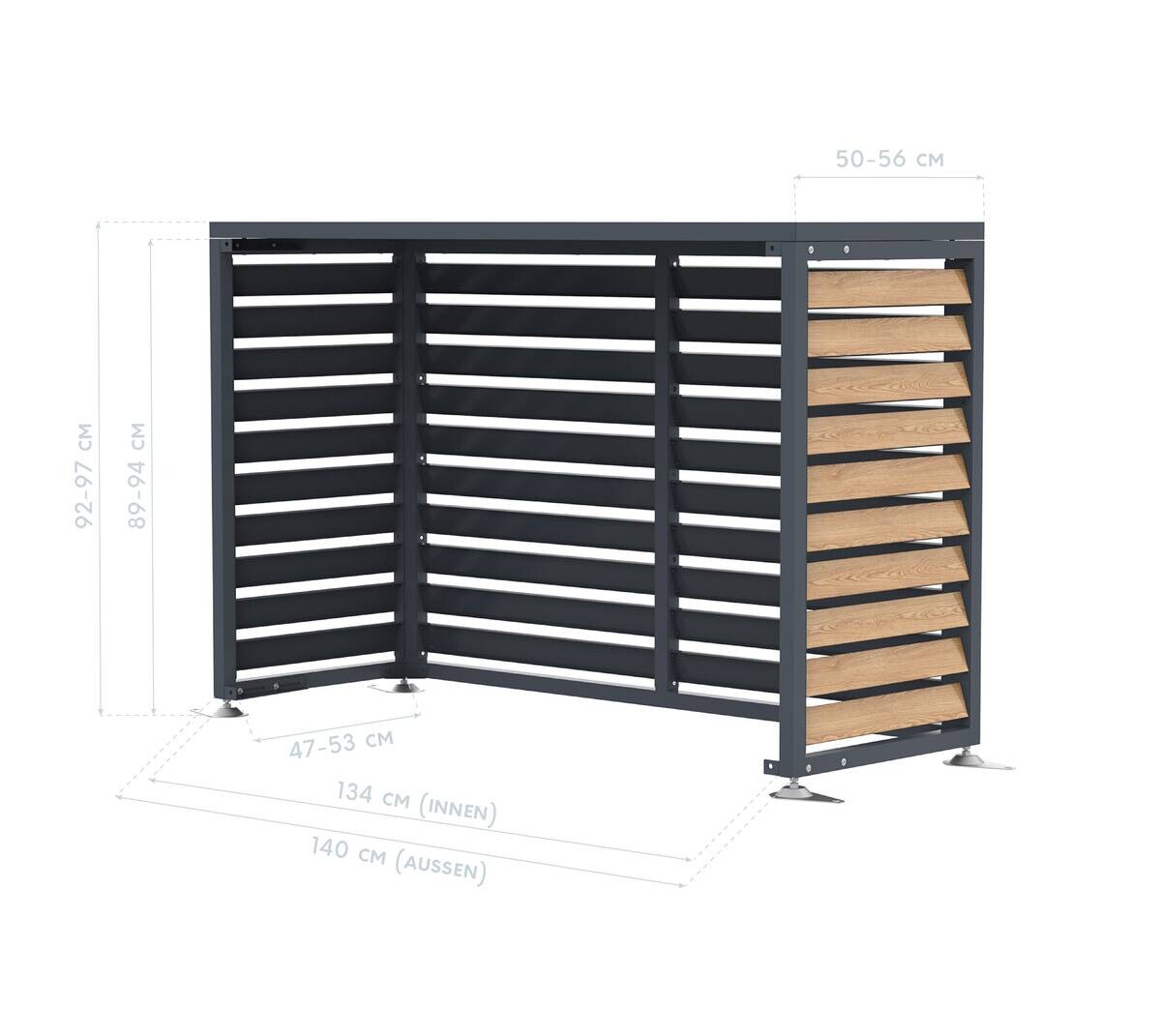 Westmann Verkleidung Wärmepumpe Boxa Holzoptik B/H/L: ca. 140x97x56 cm