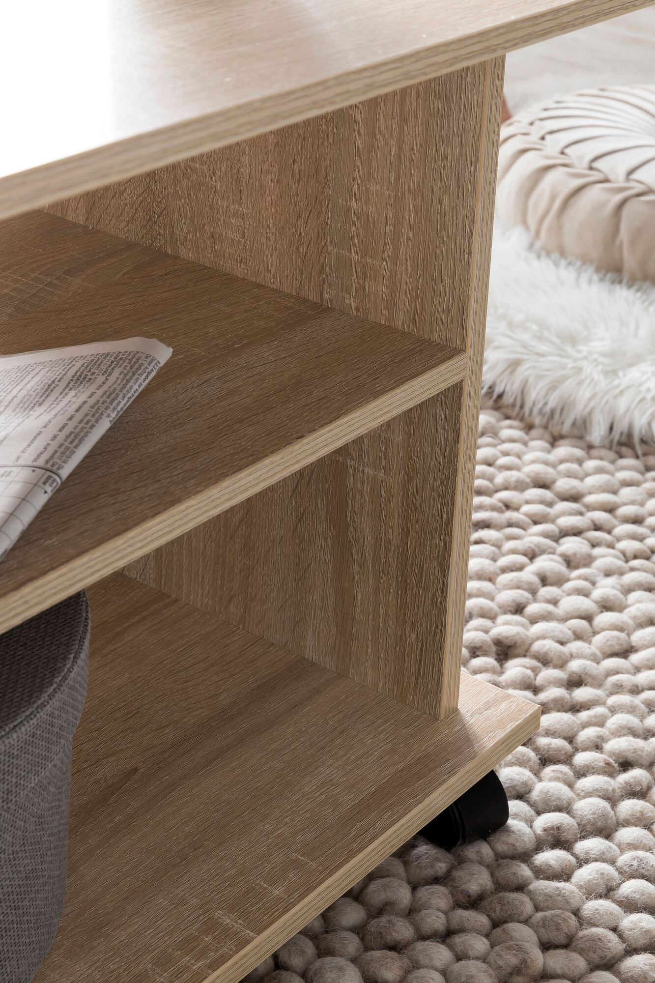 Wohnling Couchtisch braun B/H/T: ca. 95x51x54 cm