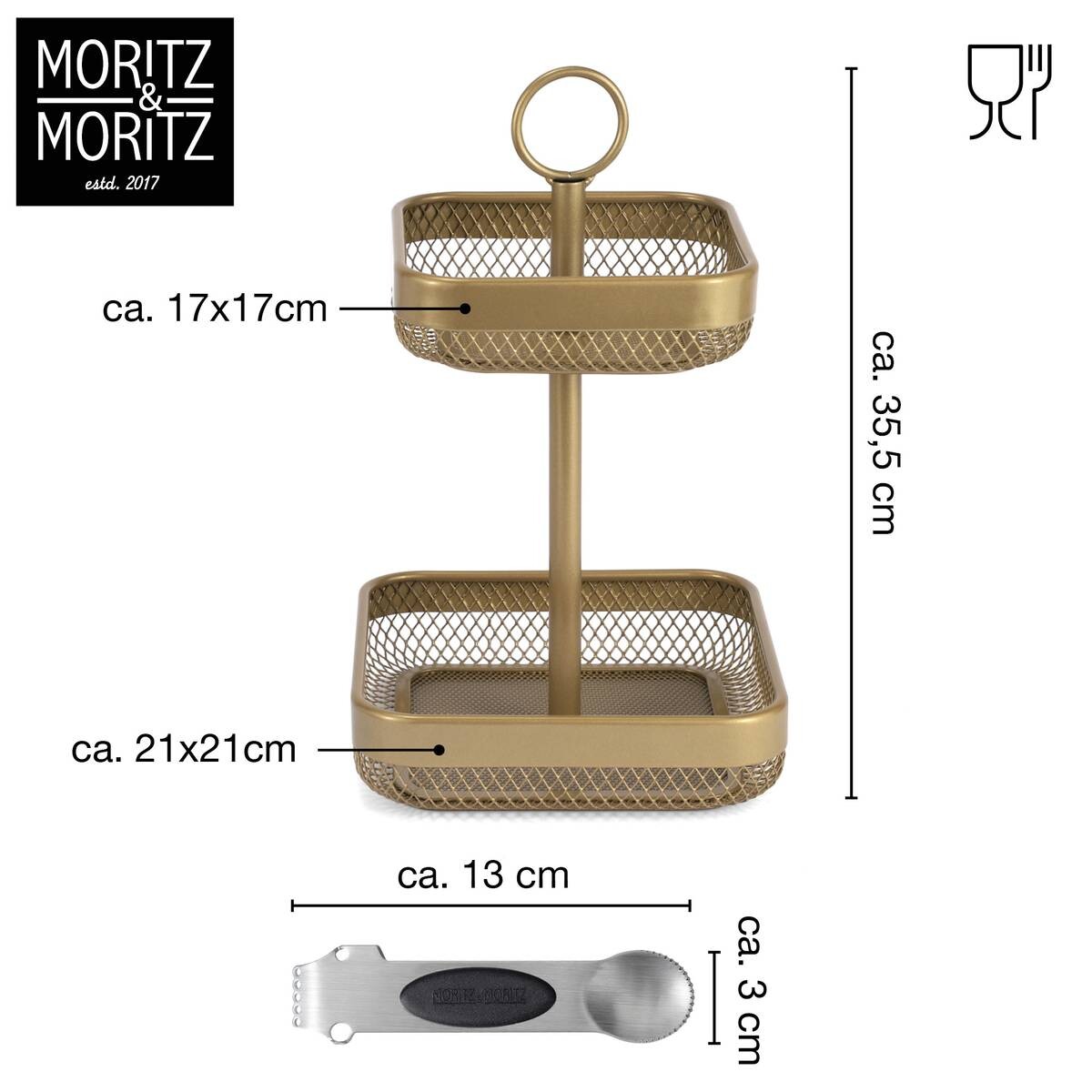 Moritz & Moritz Etagere gold Metall H: ca. 35,5 cm