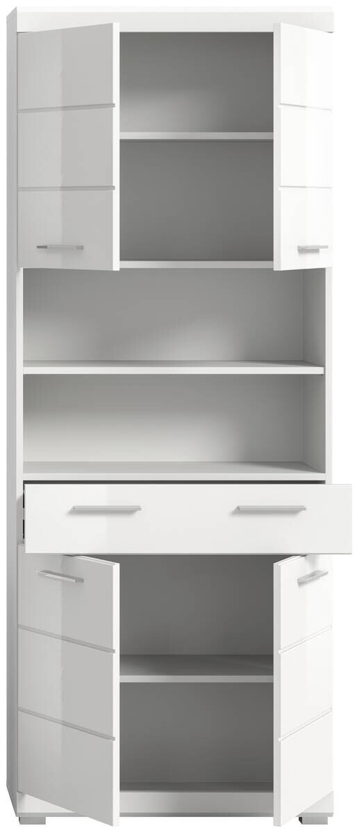 Badhochschrank Scout weiß weiß Hochglanz B/H/T: ca. 74x191x31 cm
