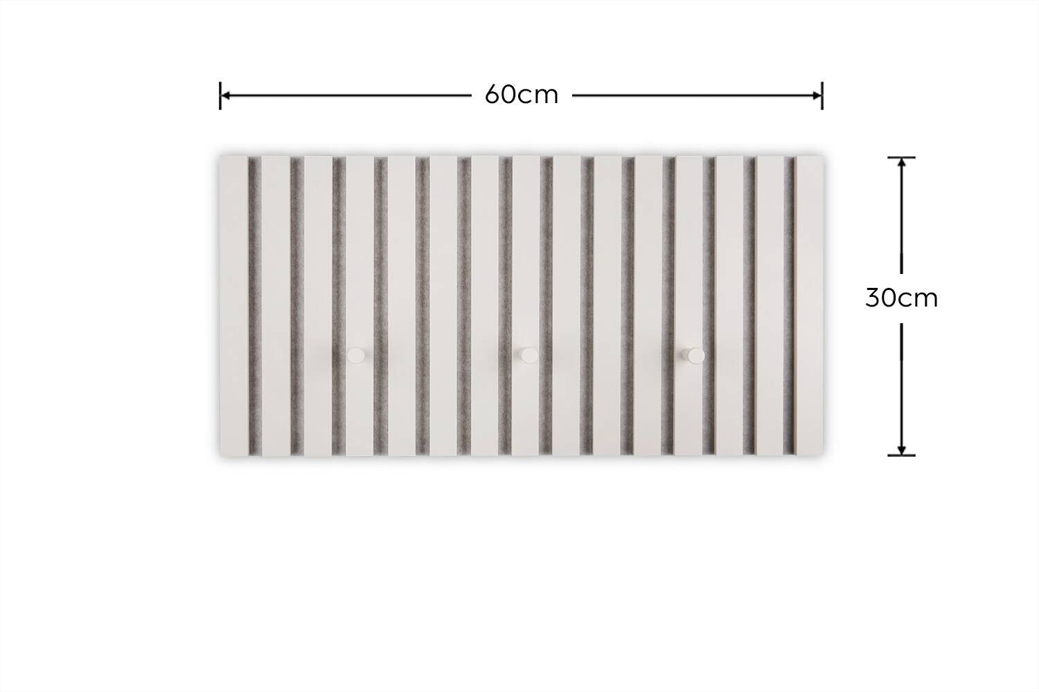 Wandpaneel Grace sand MDF Filz B/H/T: ca. 60x30x7 cm