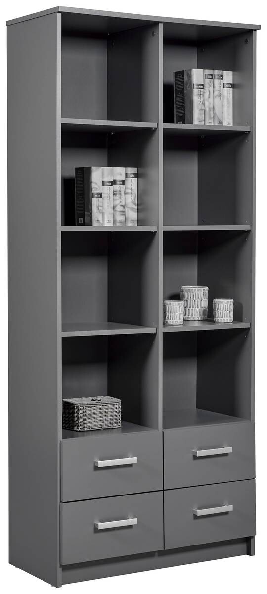 Regal Elenzio Graphit B/H/T: ca. 81,5x191,2x40 cm