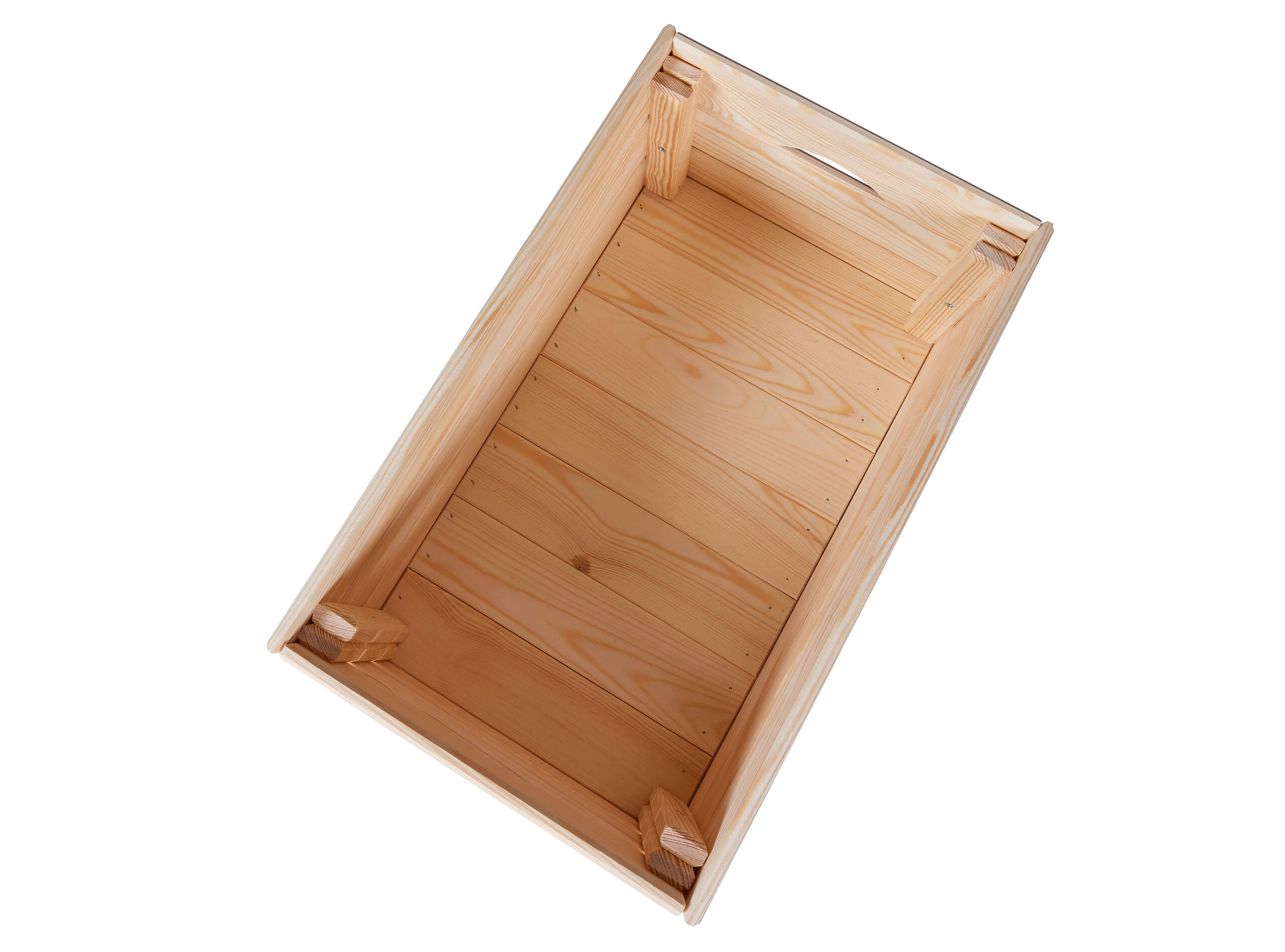 Holzkiste Valloni M natur natur Holz B/H/L: ca. 31,5x23x51 cm