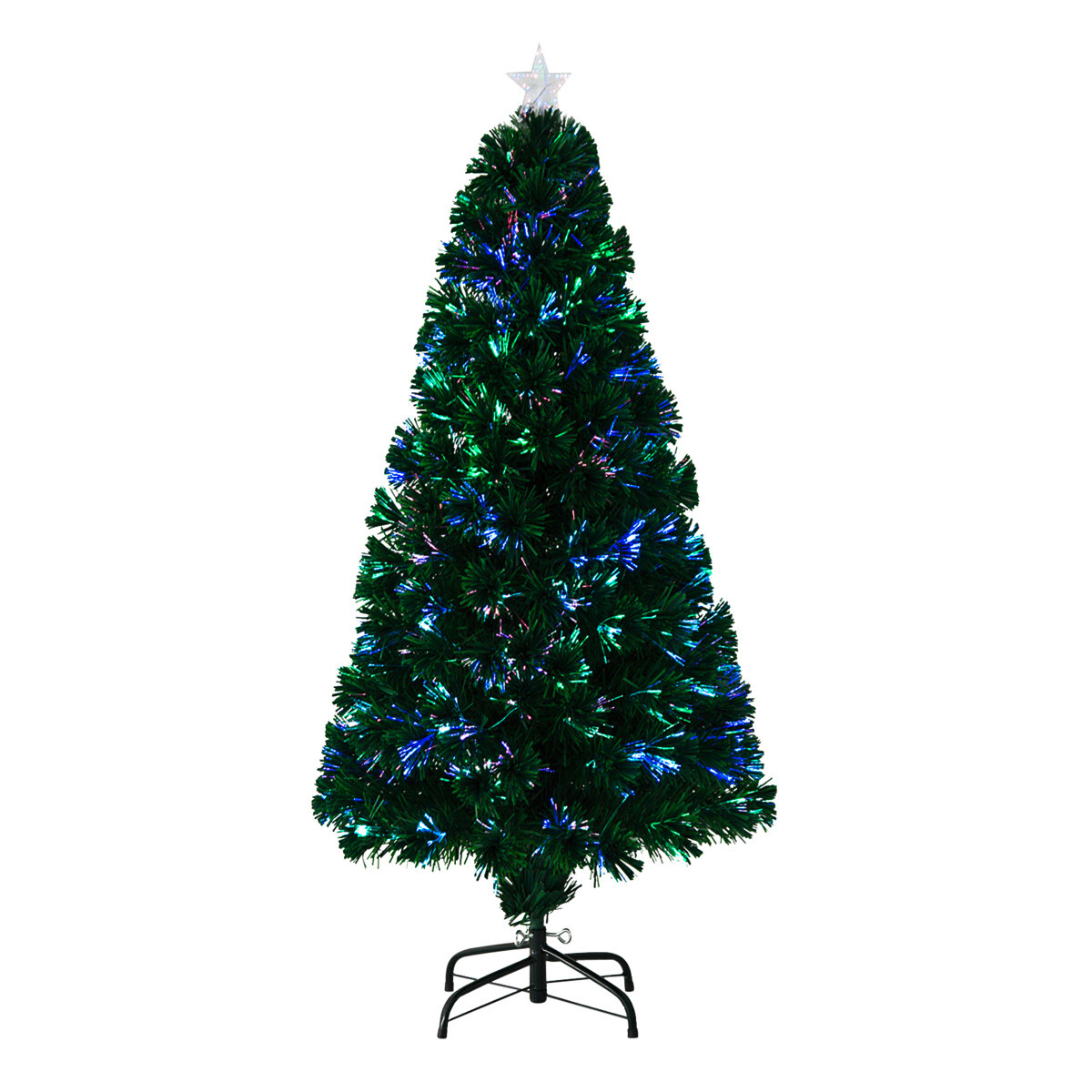 HOMCOM Weihnachtsbaum grün Metall H/D: ca. 150x60 cm