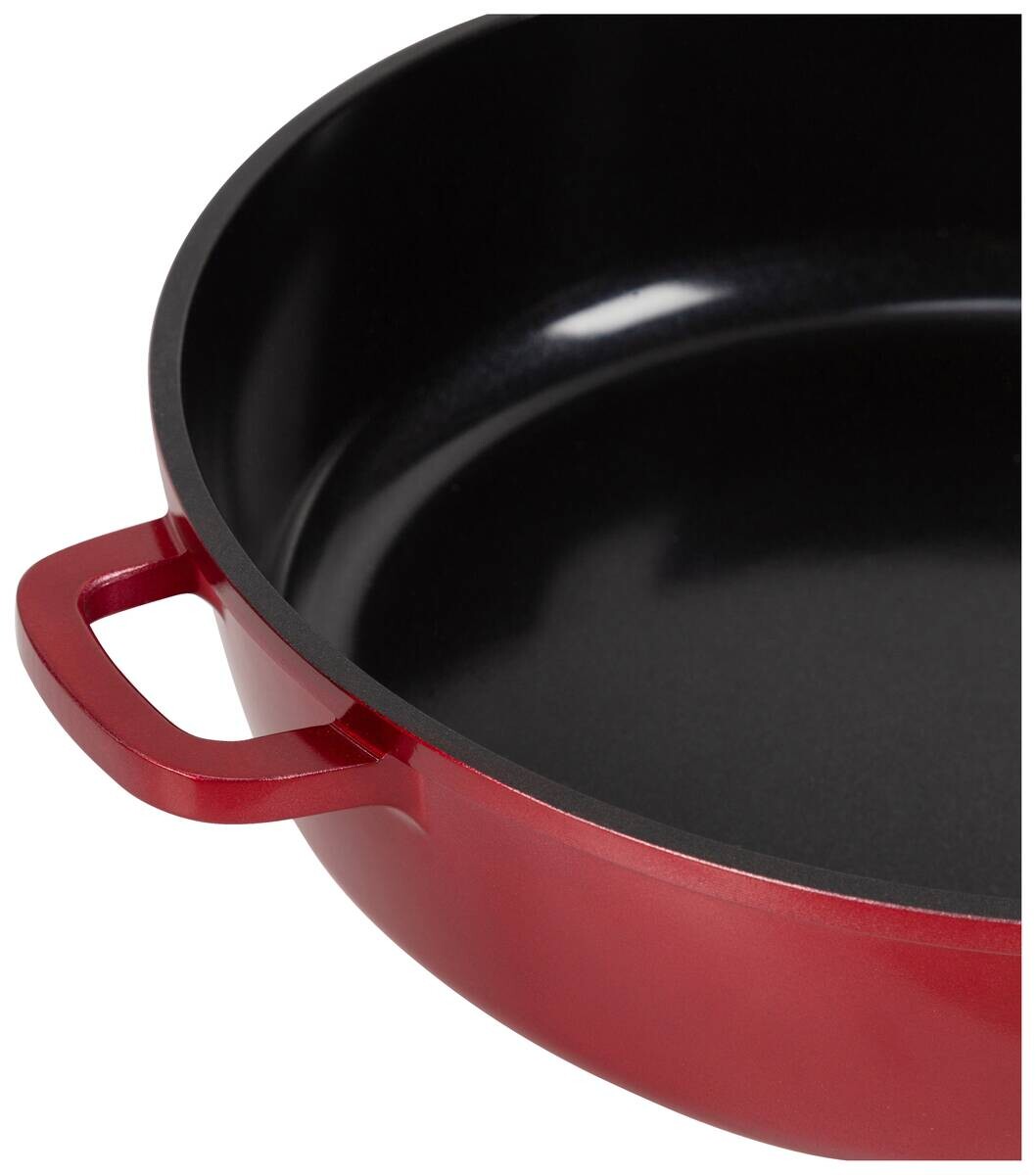 Pfanne rot Edelstahl D: ca. 28 cm