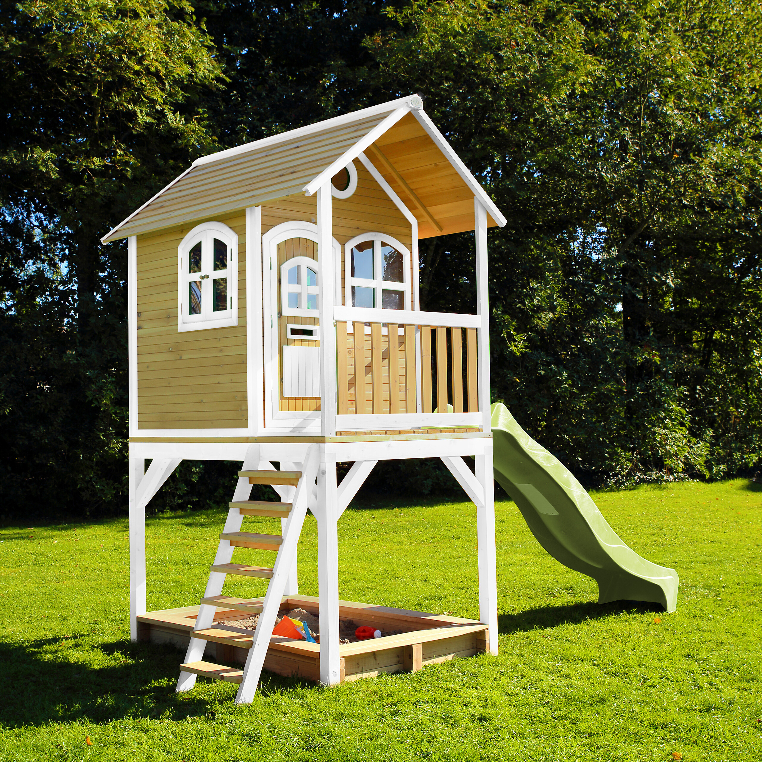 AXI Spielhaus Sarah braun B/H/L: ca. 370x291x191 cm