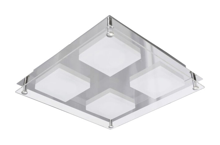Näve Leuchten LED Wandleuchte NV1205342 Chrom Kunststoff B/H/T: ca. 24x5x24 cm 4 Brennstellen