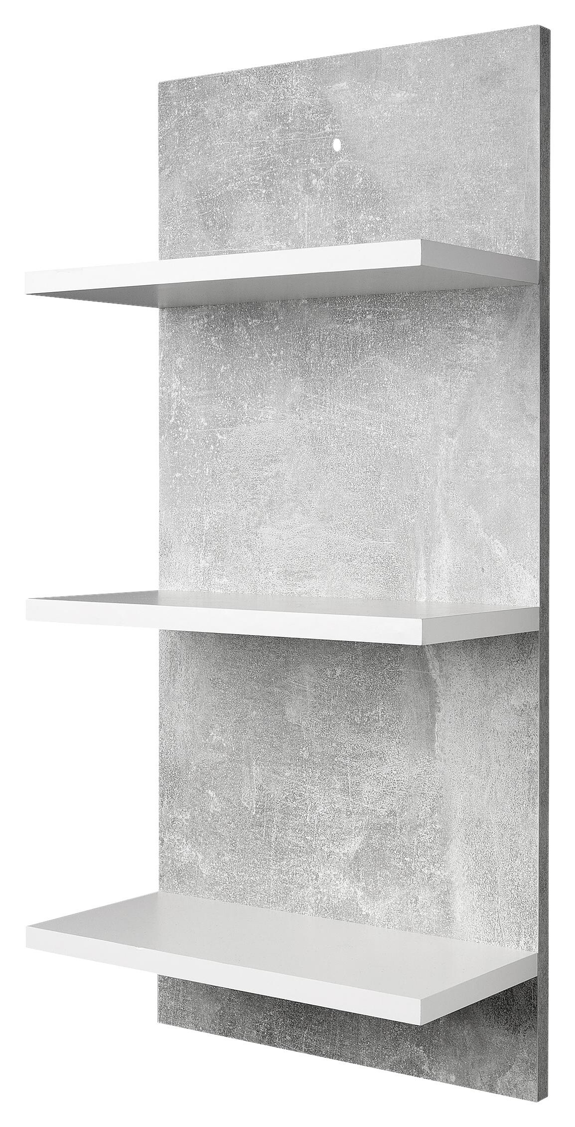 Bad-Set Madeira Beton Optik weiß B/H/T: ca. 123x76,5x28 cm