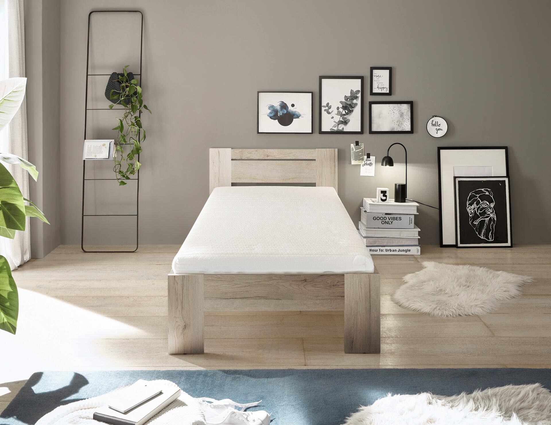 Futonbett Cannes Eiche San-Remo Nachbildung Liegefläche B/L: ca. 90x200 cm