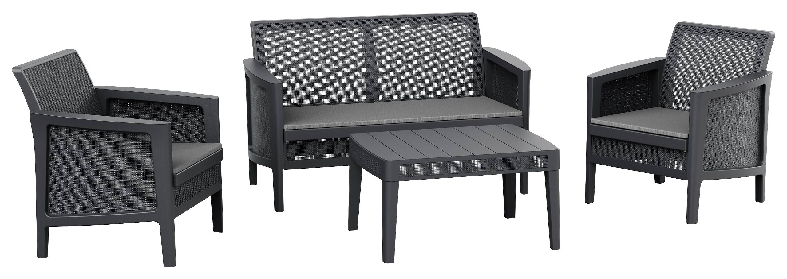 Jardin Gartensitzgruppe Atlas Graphit Kunststoff