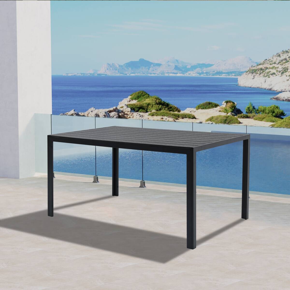 POCOline Gartentisch Mila schwarz Alu B/H/L: ca. 90x74x150 cm