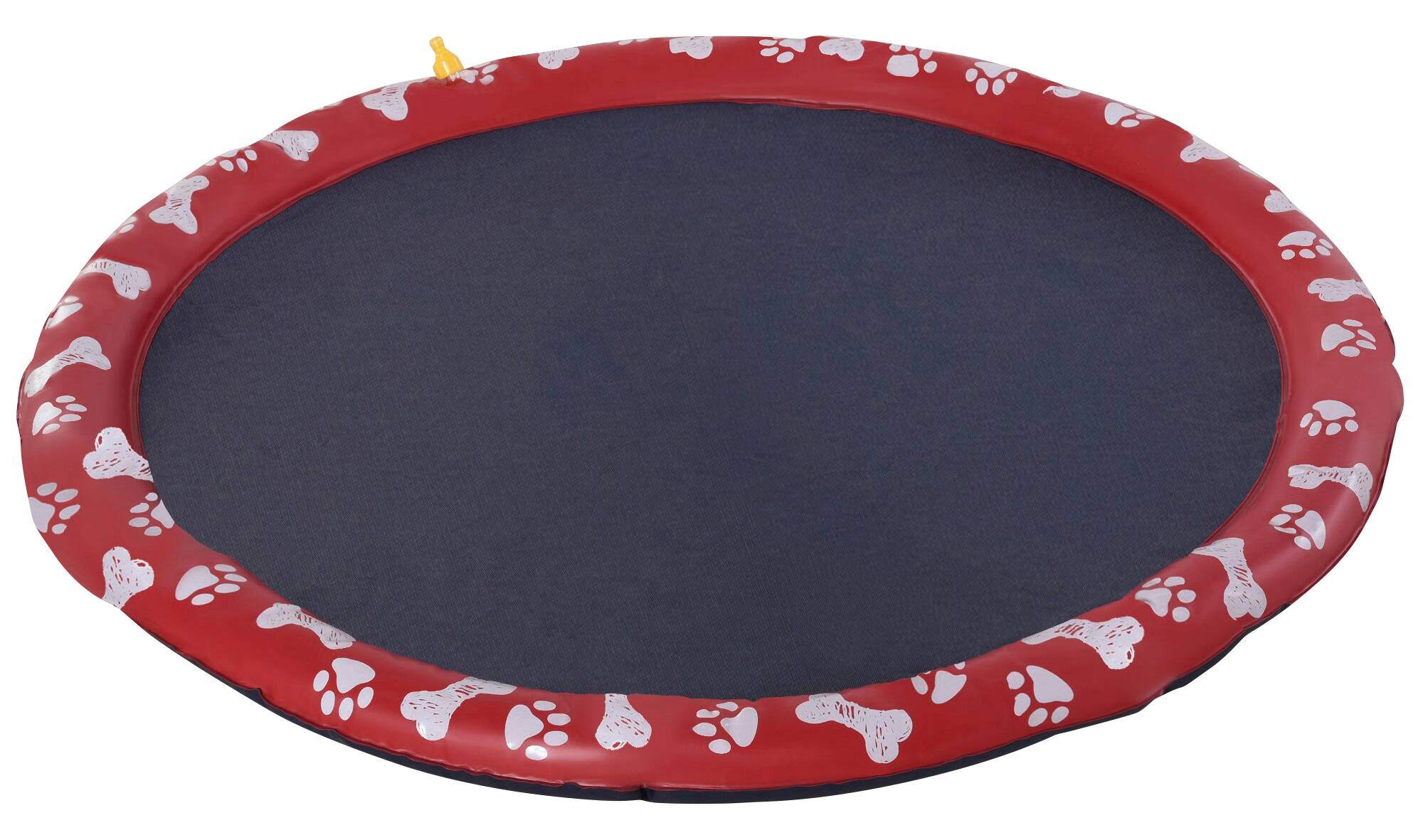 PawHut Hunde-Planschbecken rot Kunststoff B/H/L: ca. 170x1x170 cm