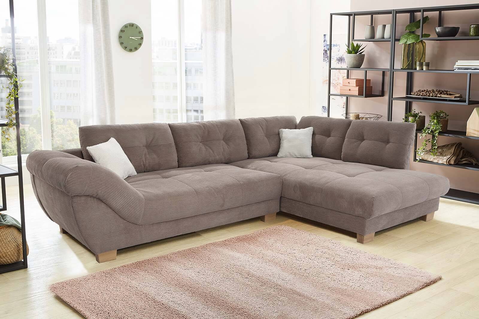 Ecksofa beige Microfaser B/H/T: ca. 346x90x221 cm Ecksofa beige Microfaser B/H/T: ca. 346x90x221 cm