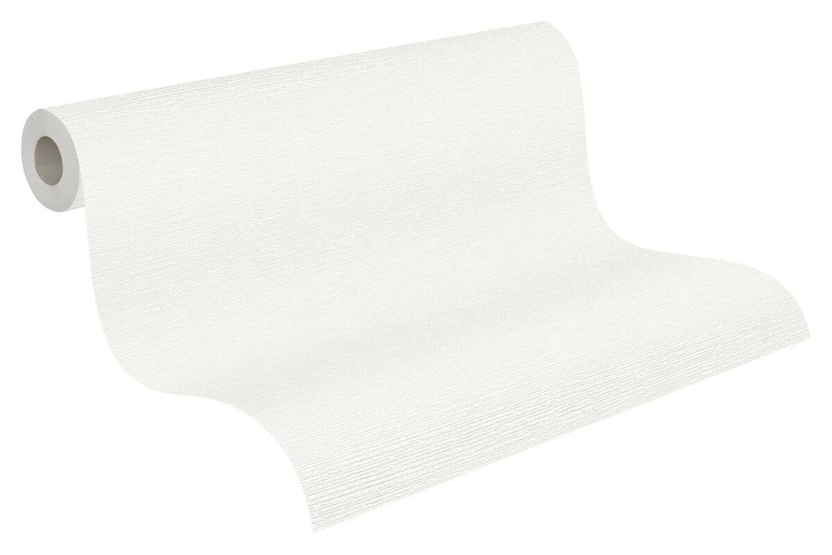 A.S.Creation Vliestapete Black & White Uni weiß B/L: ca. 53x1005 cm