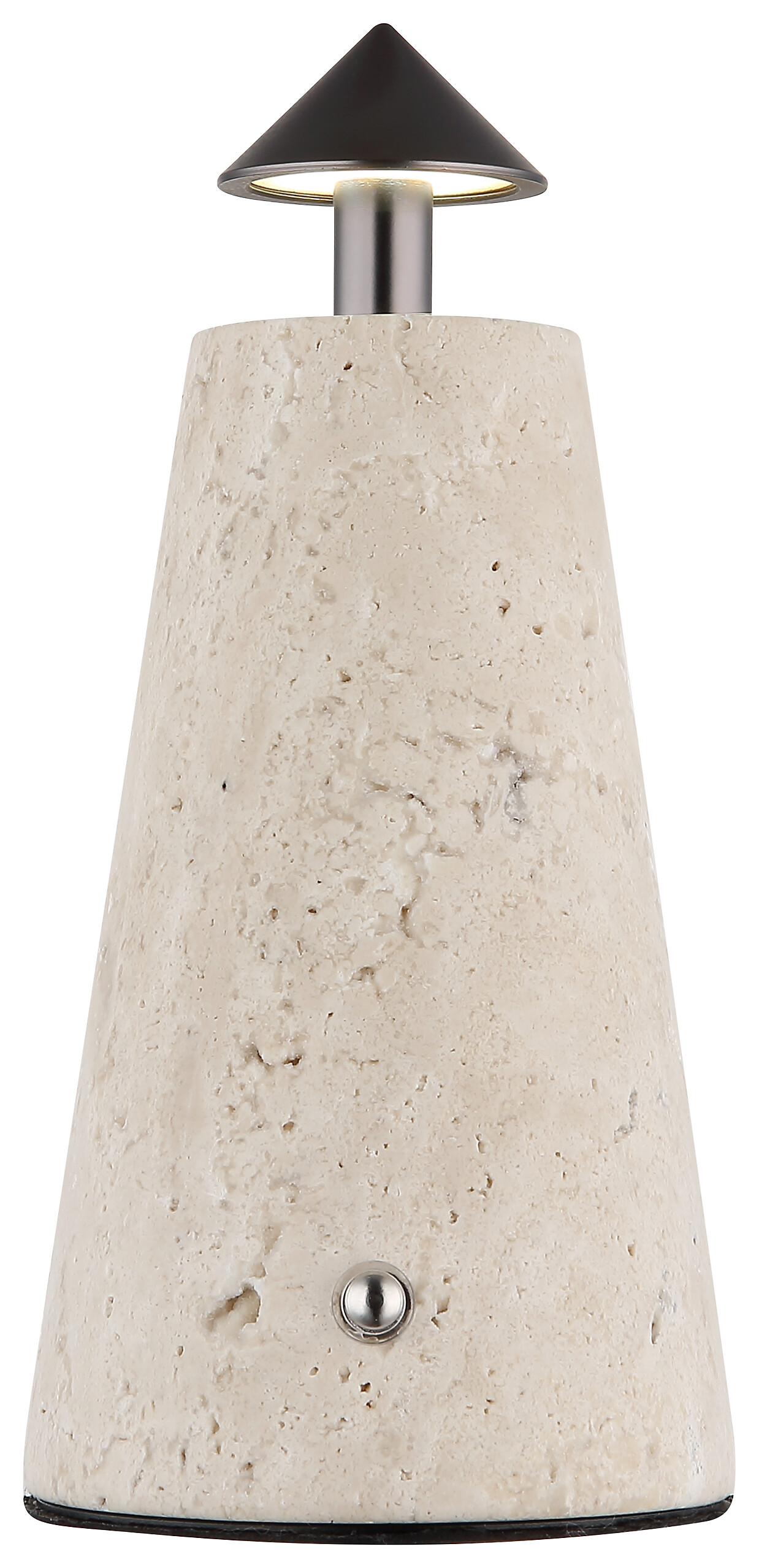 GLOBO LED-Tischleuchte grau schwarz Chrom Kunststoff Metall Stein H/D: ca. 19x9 cm 1 Brennstellen