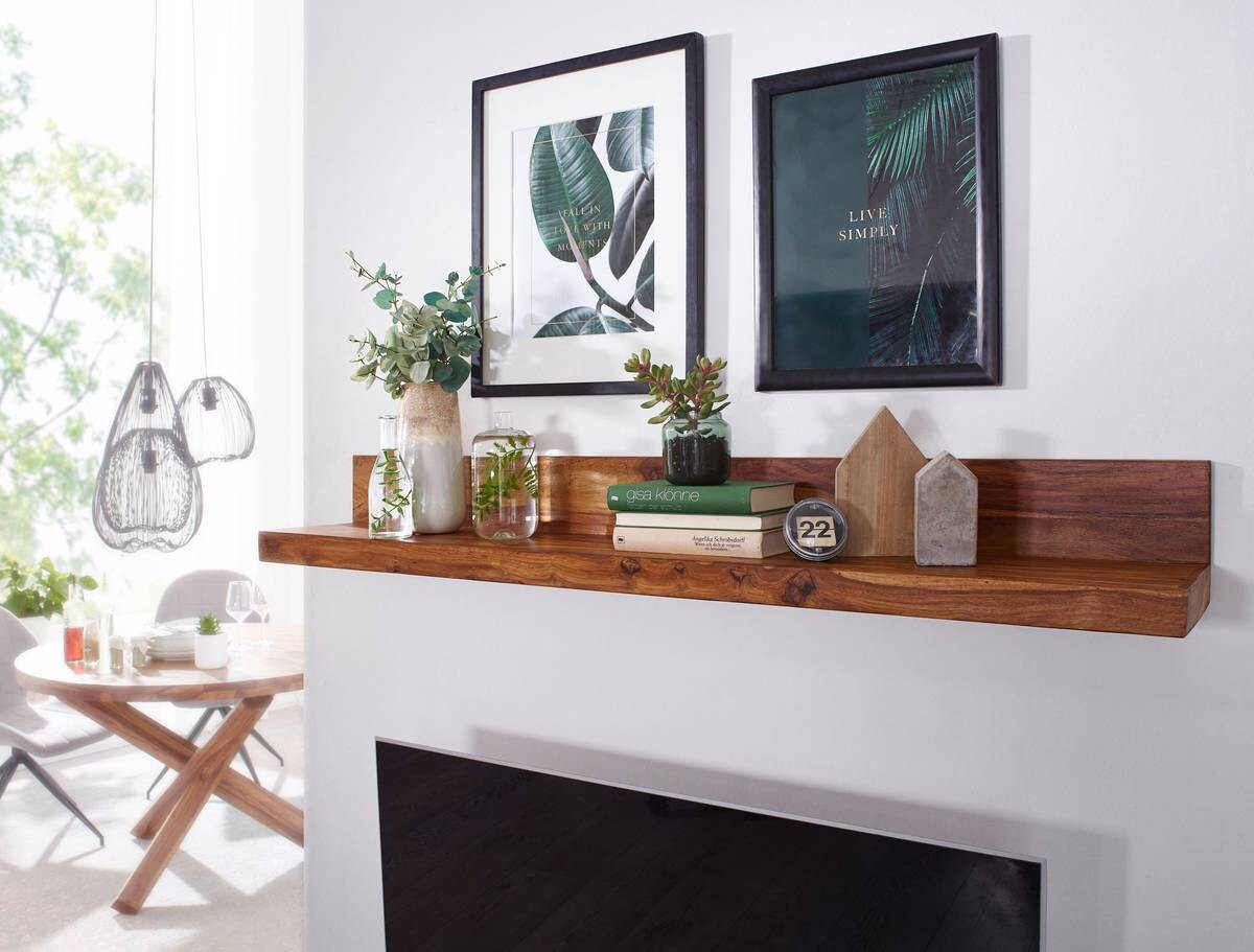 Wandregal natur B/H/T: ca. 160x17x24 cm