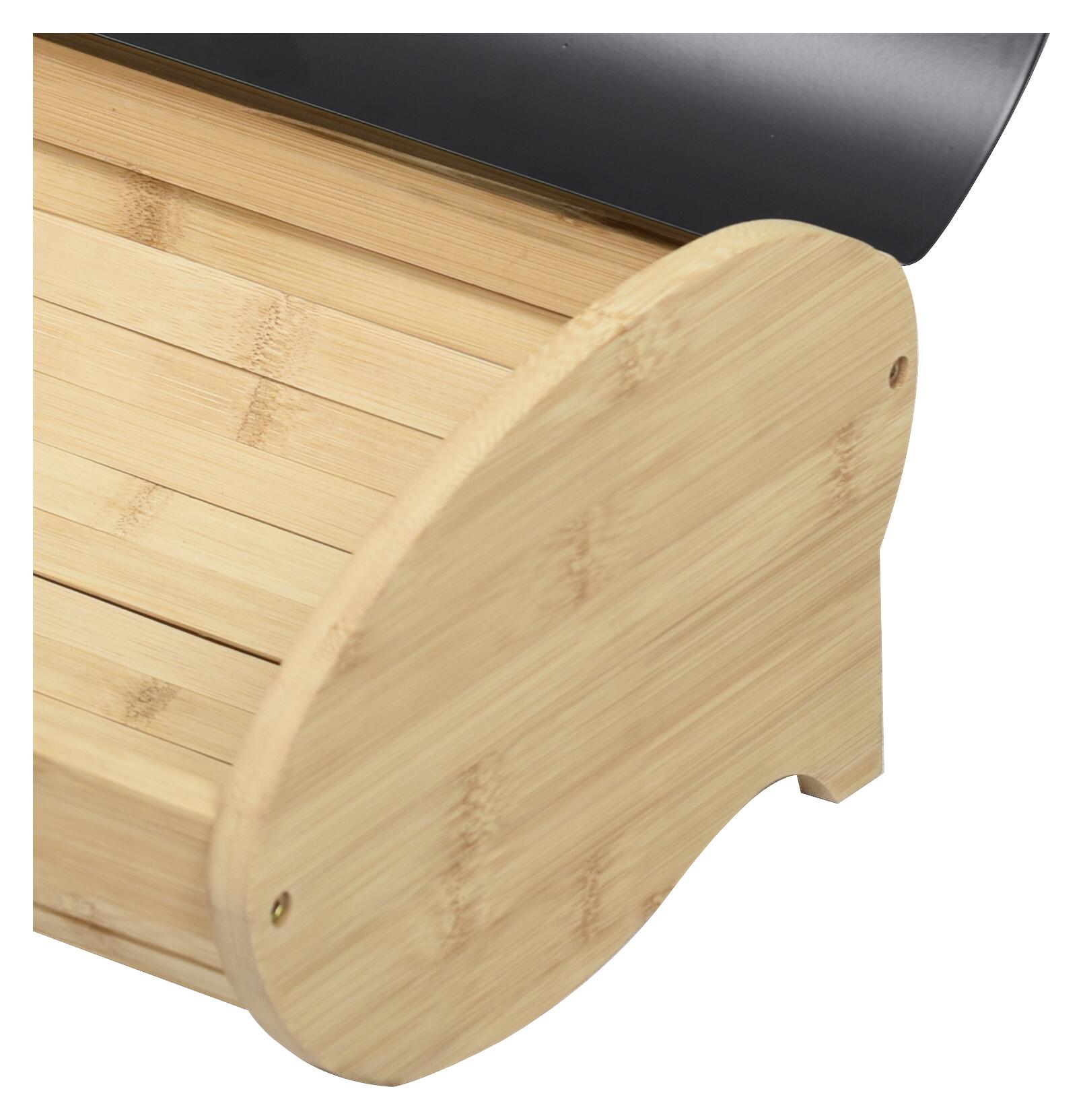 POCOline Brotkasten schwarz Bambus B/H/L: ca. 25x17x35 cm