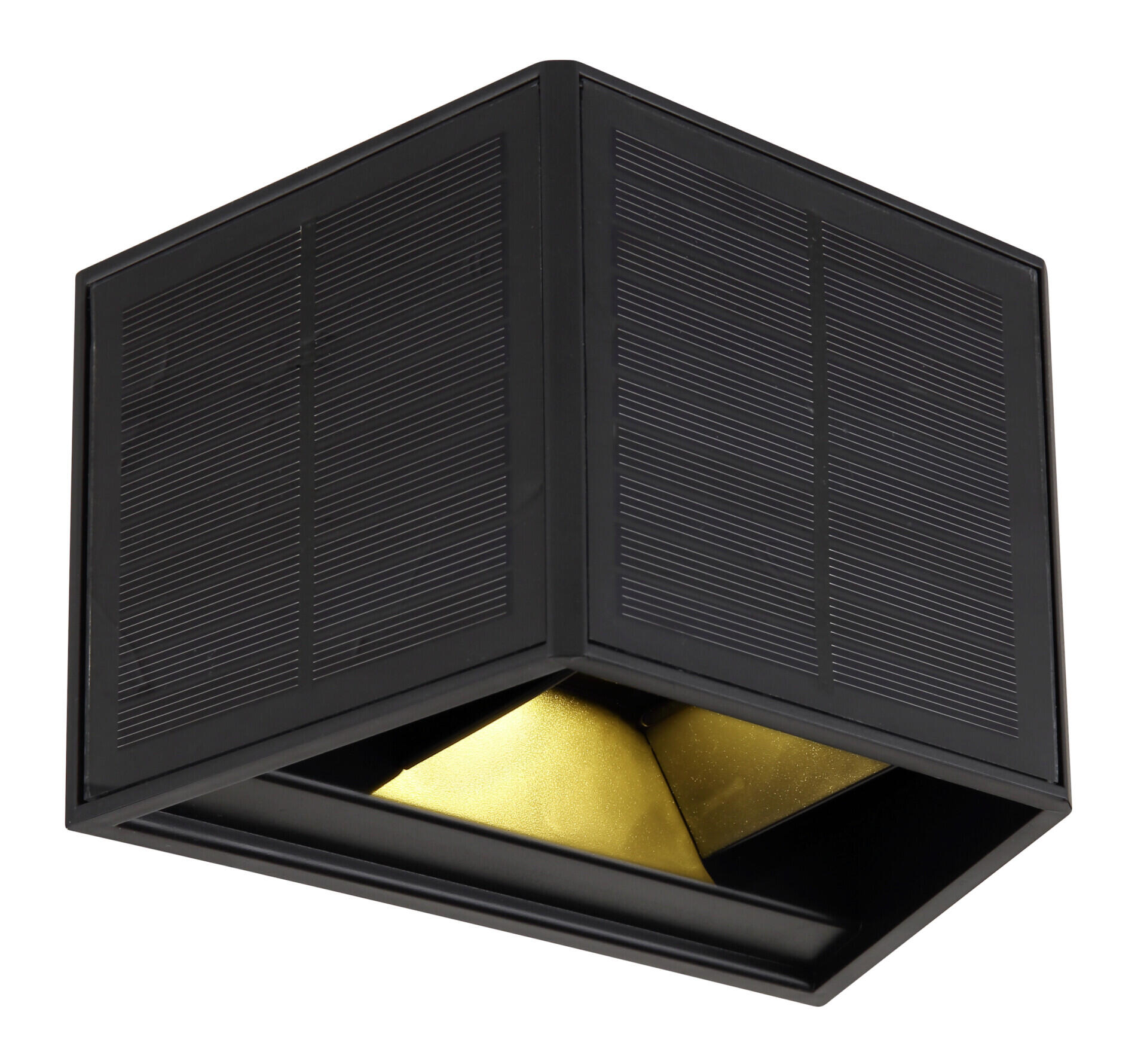 LED-Solarleuchte schwarz Kunststoff B/H: ca. 15,4x9,9 cm