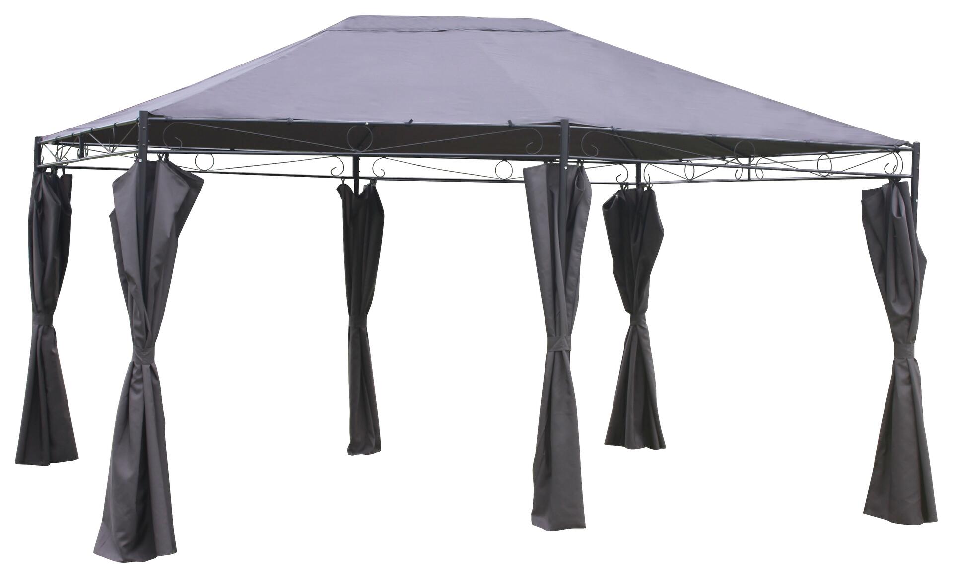 POCOline Pavillon Zeus anthrazit Stahlrohr B/H/L: ca. 400x270x300 cm